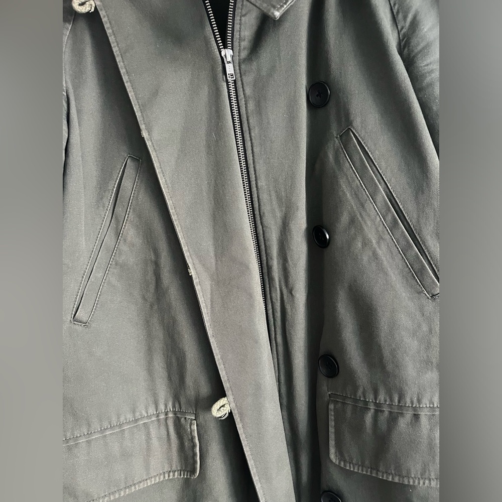 Cut 25 by Yigal Azrouel Small Canvas Parka Coat with Fur Hood - Picture 3 of 7
